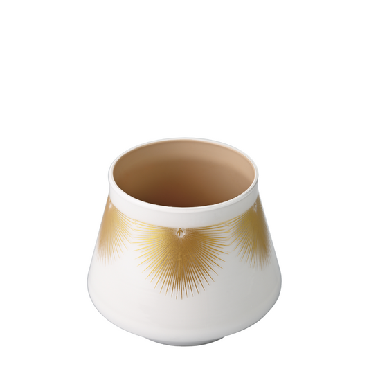 ガラスの骨壺 4寸 白 大松葉