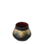 ガラスの骨壺 2.5寸 黒 大松葉