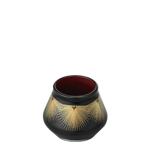 ガラスの骨壺 2.5寸 黒 大松葉