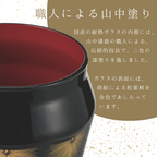 ガラスの骨壺 7寸 黒 大松葉